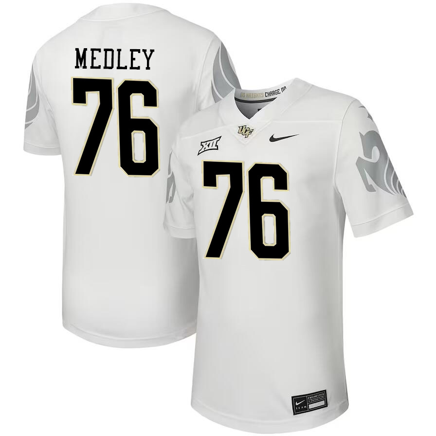 Men #76 Adrian Medley UCF Knights Big 12 Conference College Football Jerseys Stitched-Black